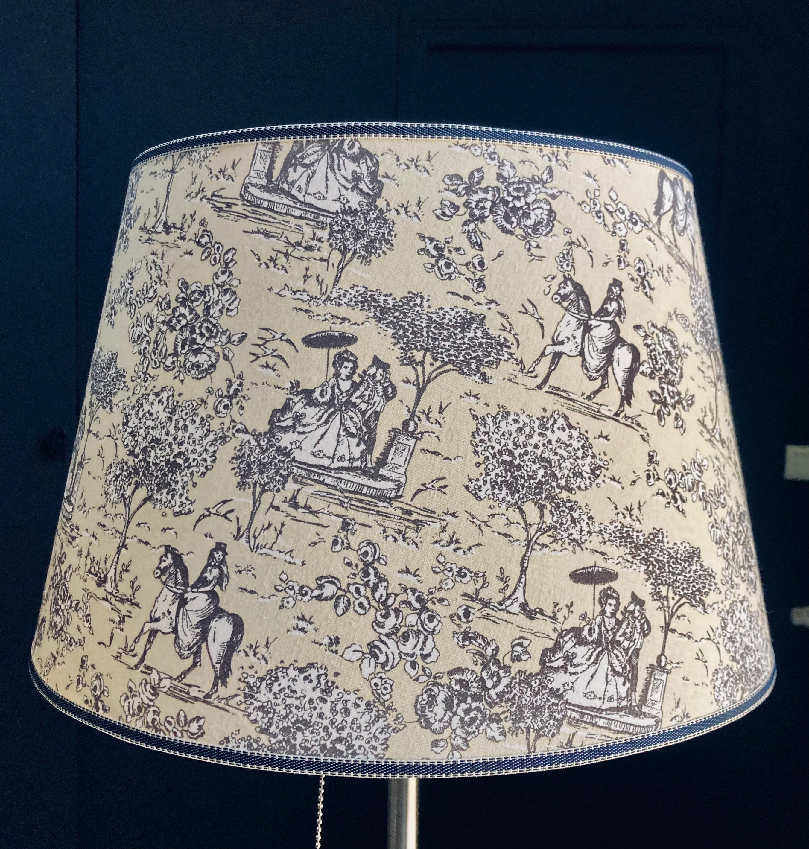Abat jour Empire  Tissu toile de jouy
